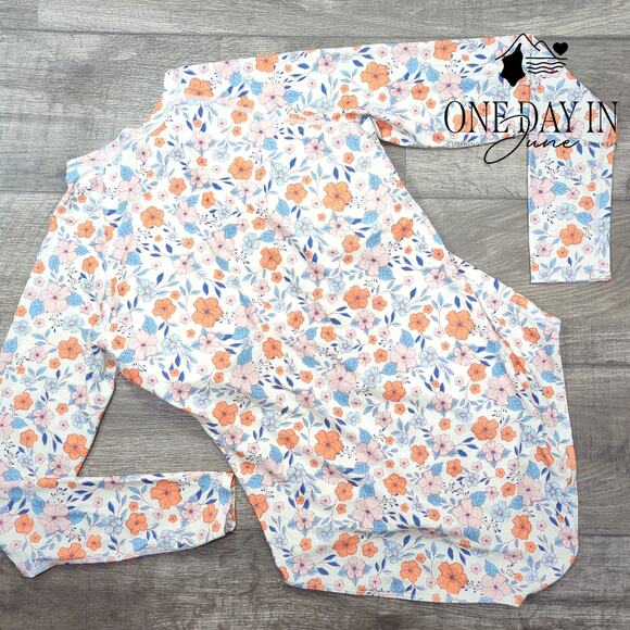 Century Star Plus Size Floral Rash Guard One Piece Swimsuit Size 2XL - Picture 6 of 6